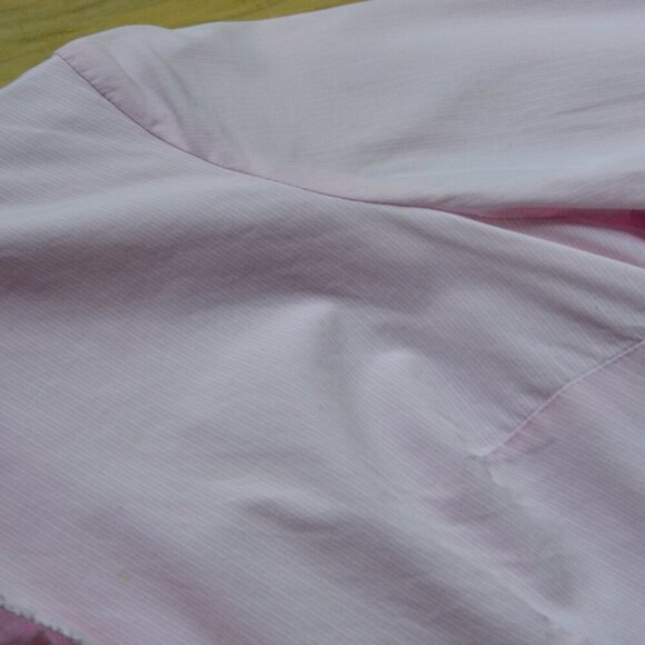 Lilly Pulitzer Pink Pinstripe Ruffle Collar Dress Long Sleeve Size 0 - Picture 6 of 14